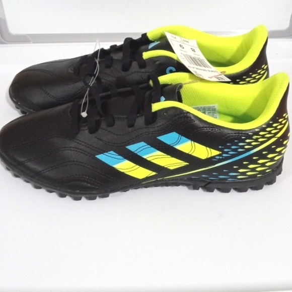 ADIDAS COPA SENSE. 4 TF BLACK NEON SOCCER CLEATS ATHLETIC SHOES SIZE 8-9 NWT main image 12